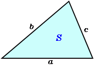 三角形の面積（３辺からヘロンの公式）